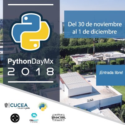 CUCEA_OFICIAL's tweet image. Si usas Python vas a querer estar en este congreso. #PythonDayMèxico #Python2018 30 de noviembre y primero de diciembre en el #CUCEA