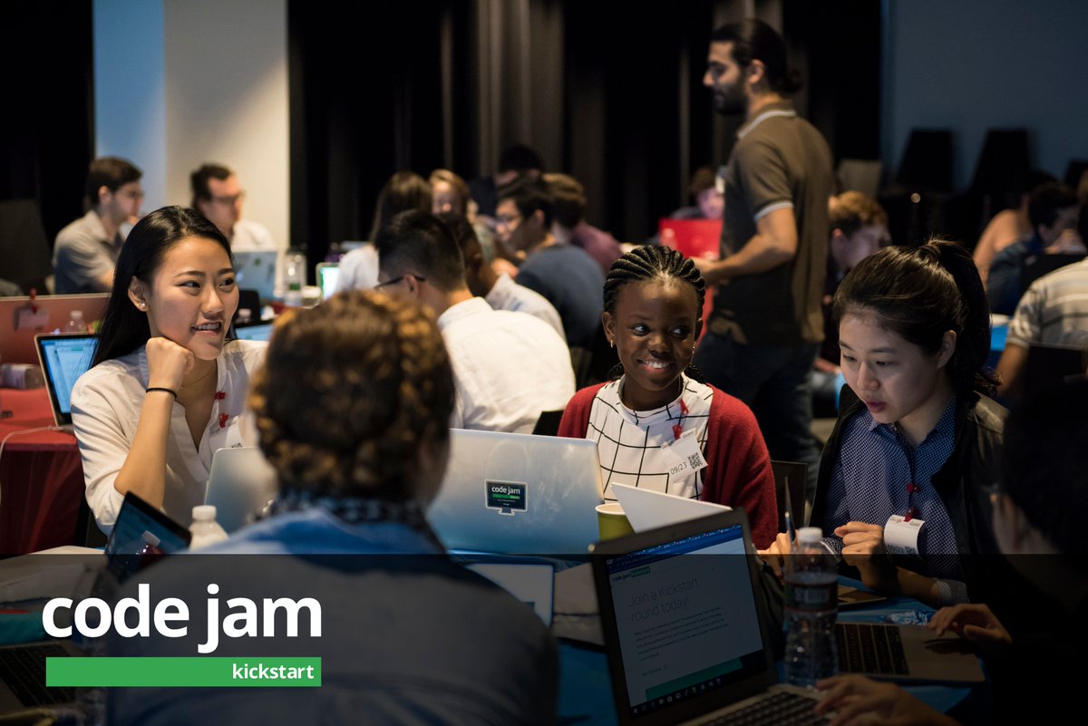 Google's tweet photo. Have you heard of #CodeJamKickstart yet? With fun, challenging problems and a glimpse of the technical skills needed for a career at Google, sign up for the last round of this year's online competition by November 18th → https://t.co/shiRXAGIS2 https://t.co/F53V9OPRv8