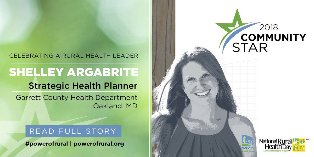 shell4health's tweet photo. I am so proud to be featured as one of the 2018 Community Stars by the National Organization of State Offices of Rural Health! While this is a tremendous honor, my incredible community deserves the regonition as they embrace https://t.co/8saorRR9QF! #powerofrural https://t.co/MB6xgKJp58