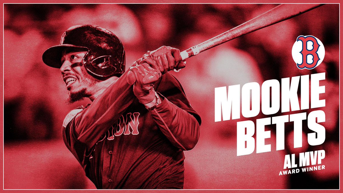 SportsCenter's tweet photo. Mookie Betts is your 2018 AL MVP!

.346 BA | 32 HR | 80 RBI https://t.co/K6UBRLNdJe
