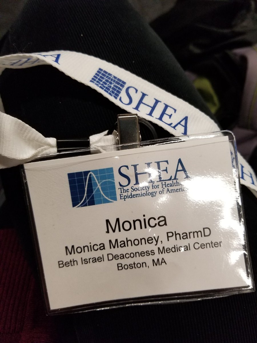 mmPharmD's tweet photo. A1. I attended @SHEA_Epi #asrw18! #ASPchat https://t.co/D8NO7gy2u8