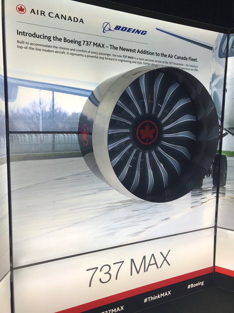 AndreMerluzzi1's tweet image. @RBC Innovation Gala event, we  are on display with #flytheflag #thinkmax #737max ⁦@Boeing⁩ with ⁦@AirCanada⁩ . Happy to fly with you!!