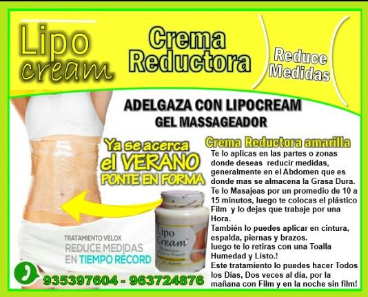 Crema Reductora Lipo Cream