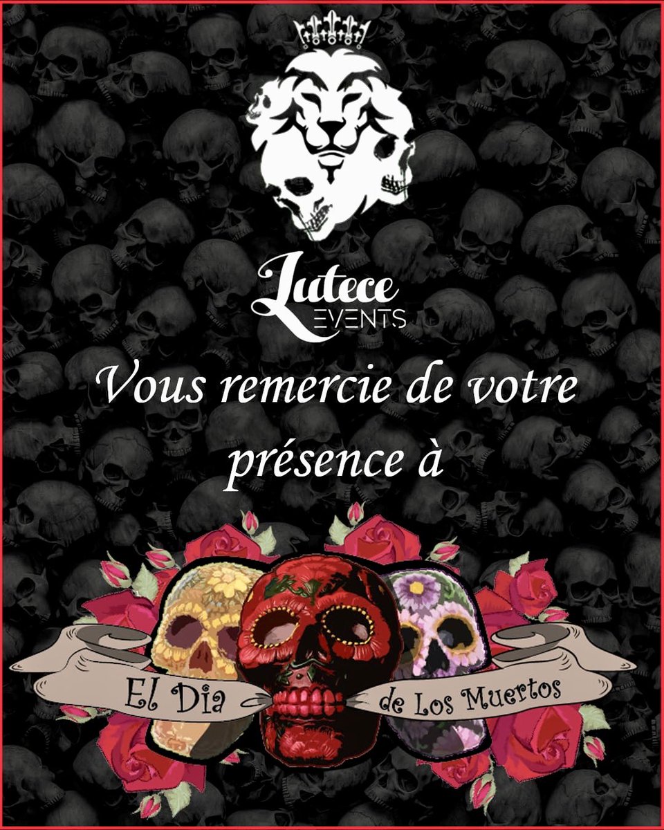 Lutece_Events's tweet photo. L’équipe de Lutèce Events vous remercie de votre présence à l’incroyable #LuteceLosMuertos 🕯💀🕯 
C’est grâce a vous, votre énergie, votre investissement dans le thème qu’on comptabilise une nouvelle victoire. Qu’elle Ambiance 🔥🤯🔥On vous dit a très bientôt et #RestezBranché🔌 https://t.co/v1a9kYAsgF