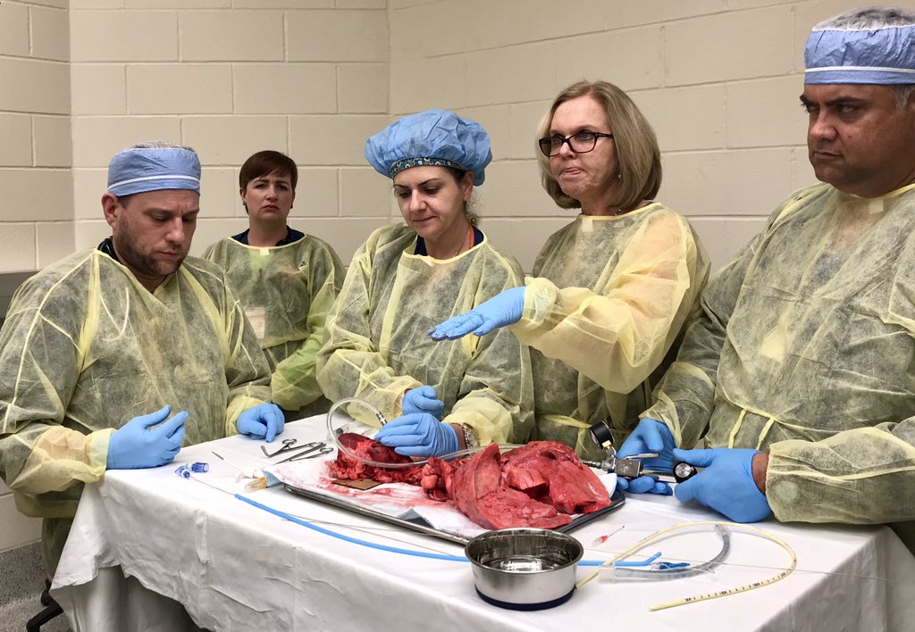 ERebelloMD's tweet photo. Exciting experience learning life saving skills from @CarinHagberg at the @MDAndersonNews Invasive Difficult Airway Workshop #difficutairwayskills #ultrasound #jetventilation #retrogradeintubation #cricothyroidotomy https://t.co/K6SHCSRoue