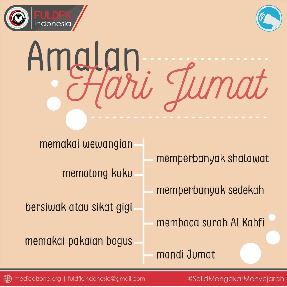 FULDFK_Ind's tweet photo. [AMALAN HARI JUM'AT]

Kuy kita amalkan berjama'ah :) 

#FULDFKIndonesia
#SolidMengakarMenyejarah https://t.co/ztTnj6UunK