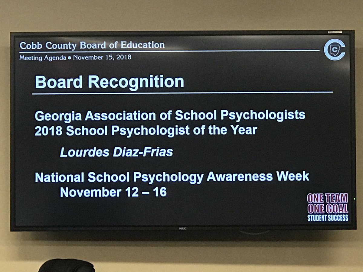 JenniferHLawson's tweet photo. Congratulations, Lourdes Diaz-Frias!!!  GA Assoc of School Psychologist - School Psychologist of the YEAR!!  Our school psychologists are invaluable in supporting student success!  #engagecobb https://t.co/VEtIfPMIDC