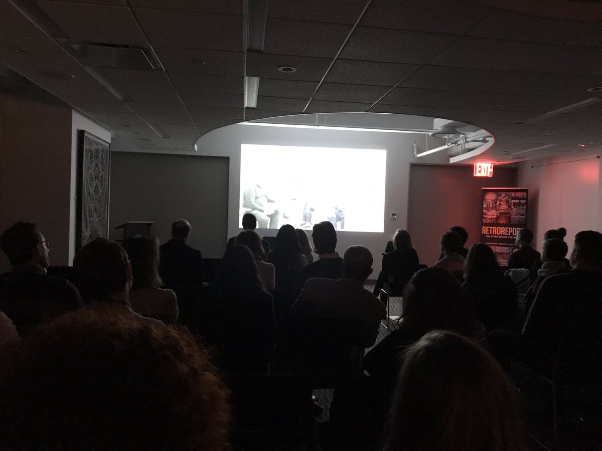 RetroReport's tweet photo. Watching our latest video with everyone who braved the storm to attend our discussion on suicide prevention amongst veterans. #caringletters https://t.co/VvOEBPgJNQ