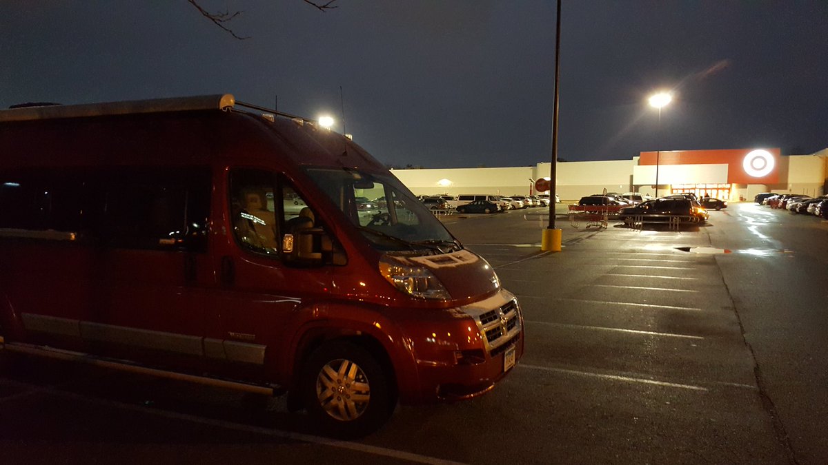 MilesWeRoam's tweet photo. Cloudy, gray days kill my motivation. But, we did manage to leave the RV park for a Target run! #vanlife #winnebago #travato #target https://t.co/F0jrDeKHd1