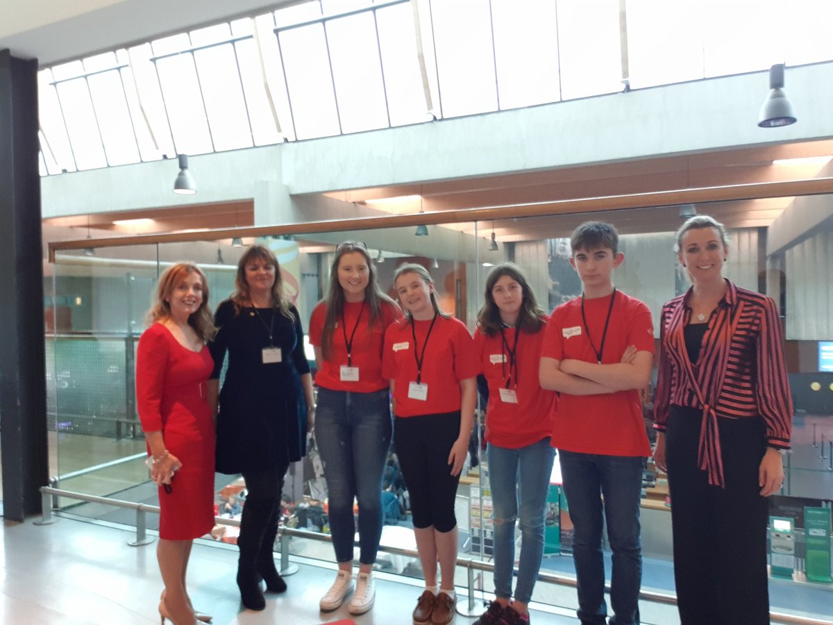 ScoilAnClochain's tweet photo. Congratulations to our past pupil @AoibheannMangan who took to the stage today at the #youngitlg innovation day in Shannon airport. Now a pupil @MtStMichaelSch she even joined the @YMTfm for the day and spoke to @GavinDuffy who tweeted us advice in our first ever @JEP_ie venture https://t.co/2BnSe1IbVY