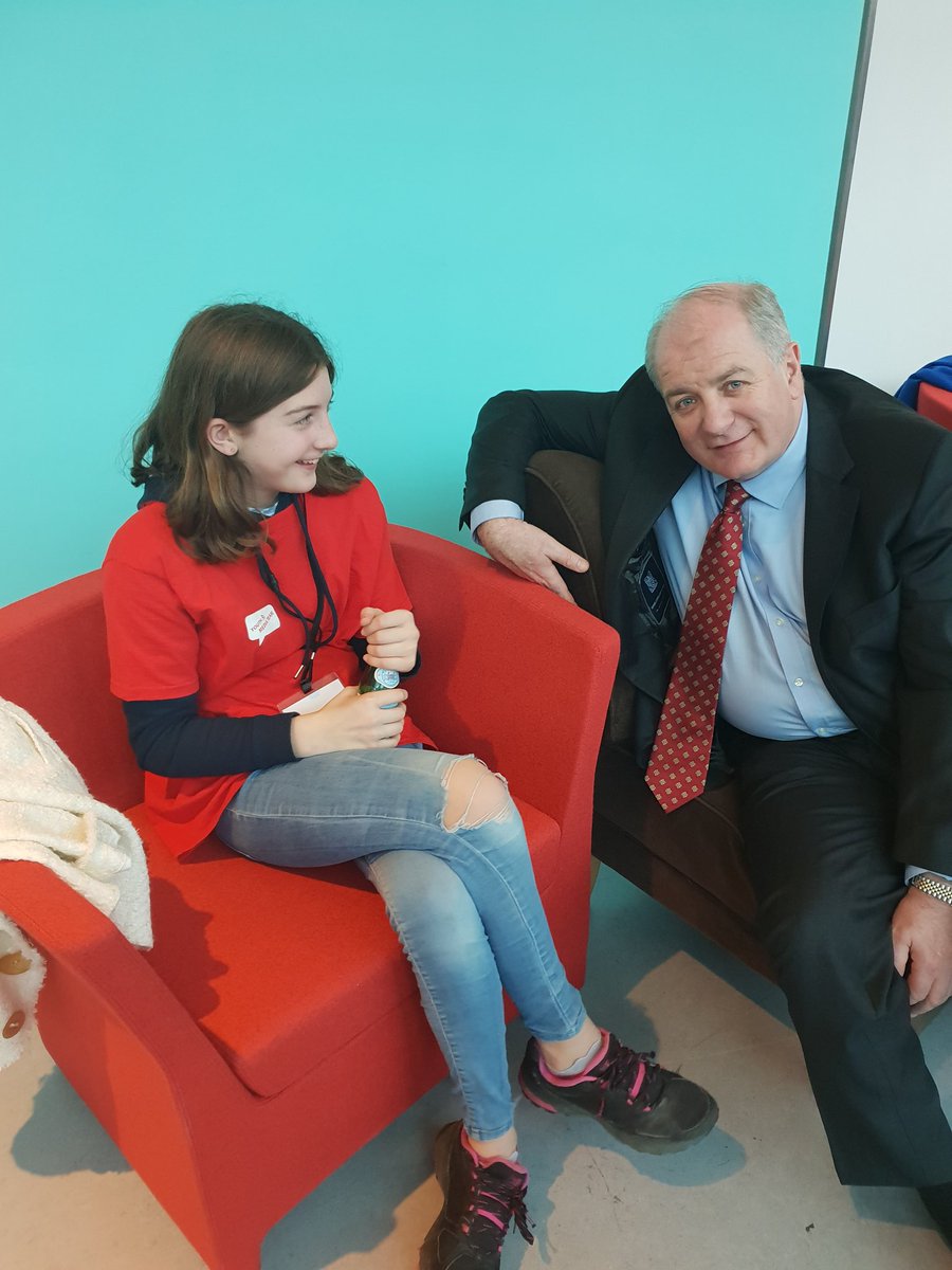 ScoilAnClochain's tweet photo. Congratulations to our past pupil @AoibheannMangan who took to the stage today at the #youngitlg innovation day in Shannon airport. Now a pupil @MtStMichaelSch she even joined the @YMTfm for the day and spoke to @GavinDuffy who tweeted us advice in our first ever @JEP_ie venture https://t.co/2BnSe1IbVY