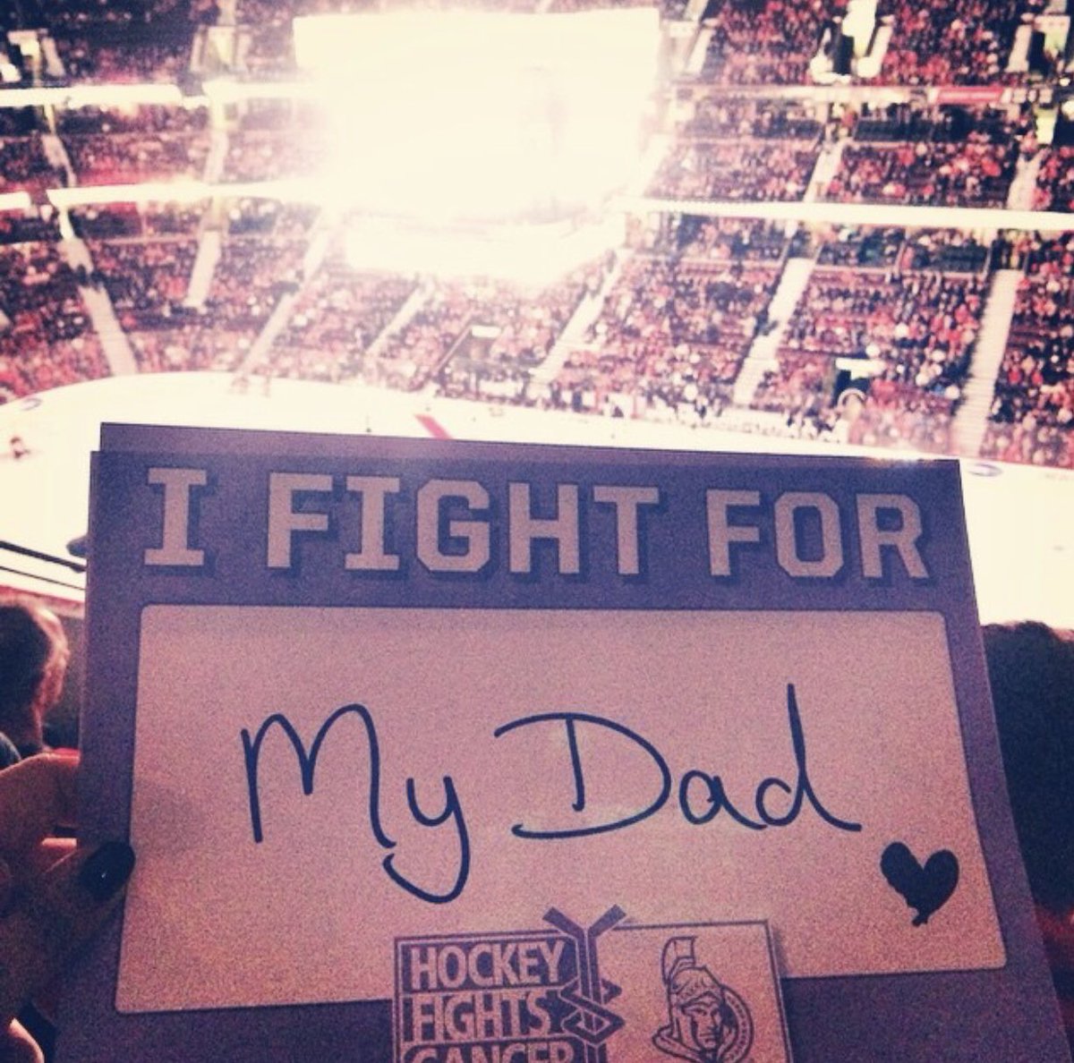 KingaS82's tweet photo. Who are you fighting for? 💜💛#HockeyFightsCancer #ThrowbackThursday #fightforeveryone #letsfindacure https://t.co/pxx4ag5iHv