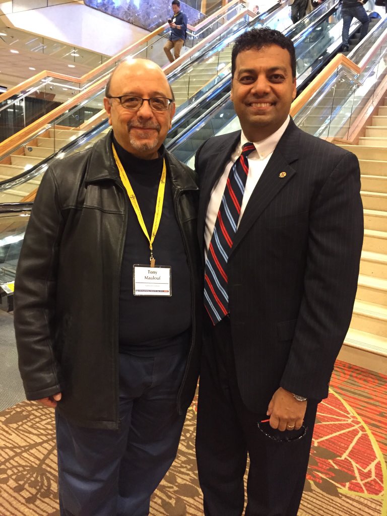 al2ostaz's tweet photo. It was a joy meeting with Prof. Tony Maalouf at #ETS18 #ETS2018. Great time and discussion on the Middle East, scholarship, and education. https://t.co/ABtD2m4VFe