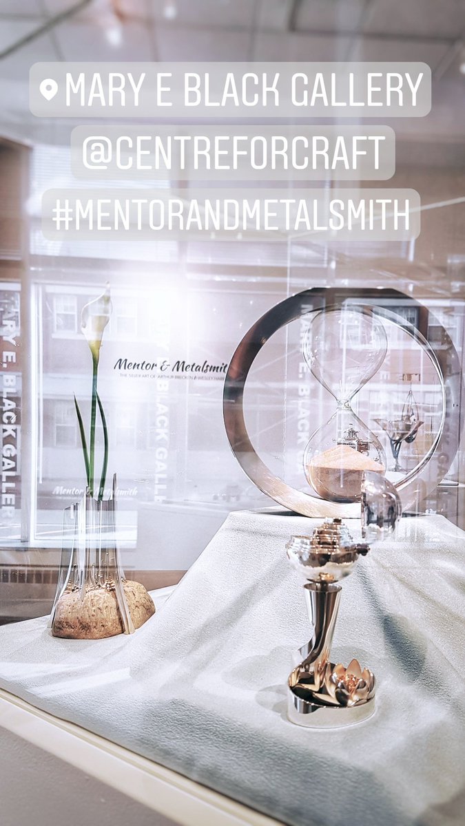 sarahrums's tweet photo. Heading to @craftnovascotia #DesignerCraftShow? You've gotta check out #MentorandMetalsmith the Silver Art of Arthur Brecken and Wesley Harris @centreforcraft #MaryEBlackGallery 👌 https://t.co/cUeeVT8AXz