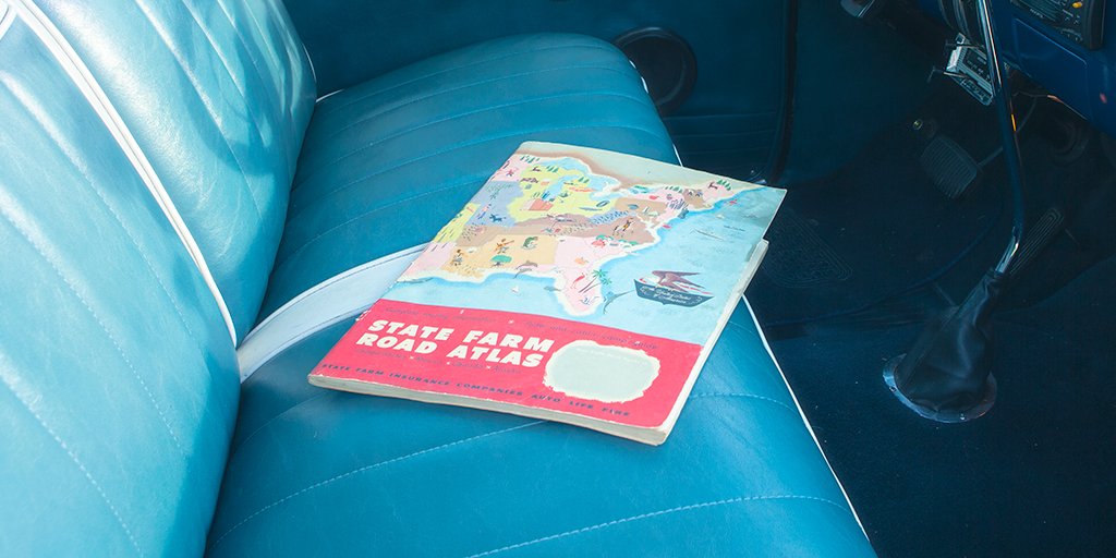 DJS_AgencySF's tweet image. Things moved a little slower when customers used this @StateFarm atlas from 1951 - the first interstate was still five years away from being constructed! #Throwback #FromTheArchives