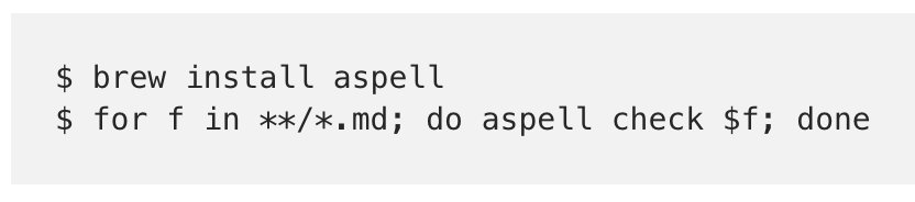 Screenshot showing how to install and run the spell checking software Aspell