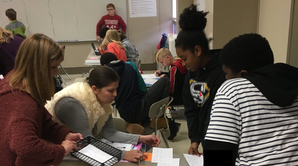 SteeleThoughts's tweet photo. Today one of our teachers tried a new activity. She told me: “I couldn’t sleep I was so afraid it wouldn’t work.”  But she did it! And it was awesome! We only grow when we step out of our comfort zone and take some risks!  So proud of @oneSharpteacher! https://t.co/it0q1VBAST