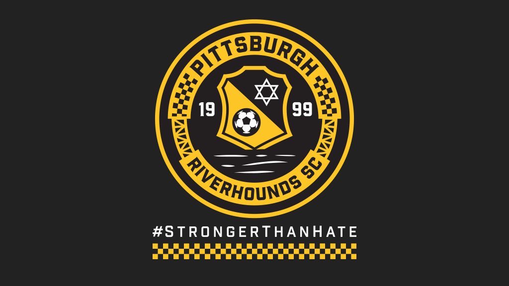 RiverhoundsSC's tweet photo. Ahead of Peace on the Pitch this Sunday, the Hounds have set up an option for online donations. All proceeds go toward @JewishFedPGH and the City of Pittsburgh Dept. of Public Safety.

Donate online ➡️ https://t.co/g3NIli2EvD
Event details ➡️ https://t.co/RBXqSAC6lM https://t.co/qI6MRLx4qB