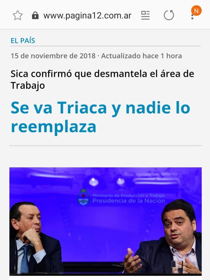 gabiestevezok's tweet photo. Secretaria de Trabajo Modo off.
Tras la salida de Triaca, no habrá reemplazo, esta claro que para Cambiemos lxs trabajadorxs son una variable de ajuste más. Ni tormenta financiera, ni pasaron cosas, ni la pesada herencia, es éste gobierno y se tienen que hacer cargo. https://t.co/TtC1Nxq9QY