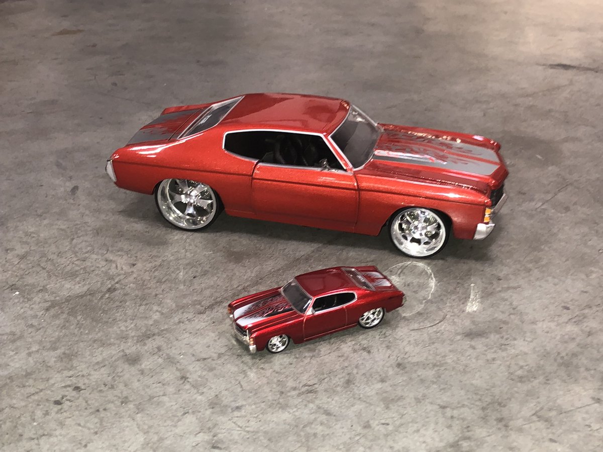 OriginalParts's tweet photo. Die-cast replicas of #OPGIEmployee Jeff Miller's '71 Chevelle featured on the 1st ever episode of Overhaulin' -Saturday is the 15 year anniversary of the episode. See Jeff's ride at the #HotRod Anniversary this Sat!
More details on event in link: https://t.co/rqyOYDm4l1 https://t.co/V95GIabikc
