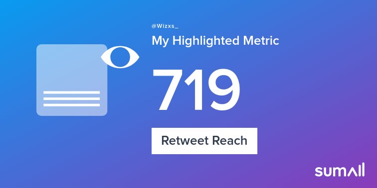 Wizxs_'s tweet photo. My week on Twitter 🎉: 7 Mentions, 39 Mention Reach, 21 Likes, 9 Retweets, 719 Retweet Reach. See yours with https://t.co/AsNF2okQUf https://t.co/QpbmArnwGJ