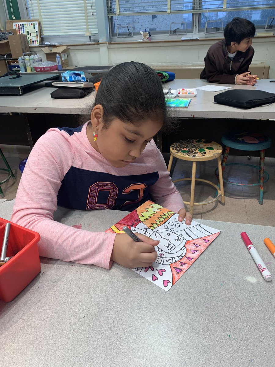 MrsSchnall's tweet photo. Romero Britto self portraits courtesy of the @HeckscherMuseum @LynbrookSouthMS https://t.co/LUkp7qU6ey