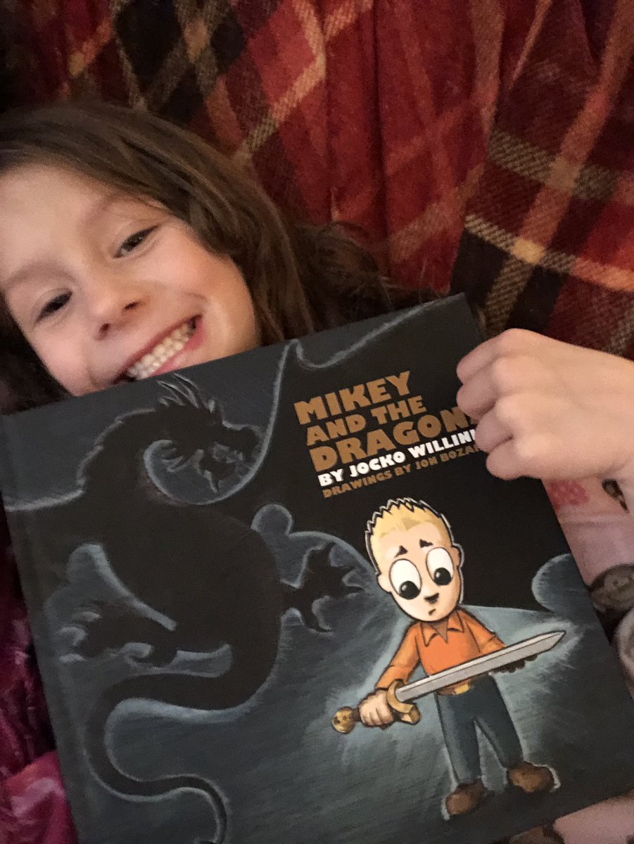 BethWhiteside22's tweet image. My warrior princess approves!!! Story captivates &amp;amp; incredible drawings by Jon Bozak! #MikeyAndTheDragons 🐉 #firstedish @jockowillink