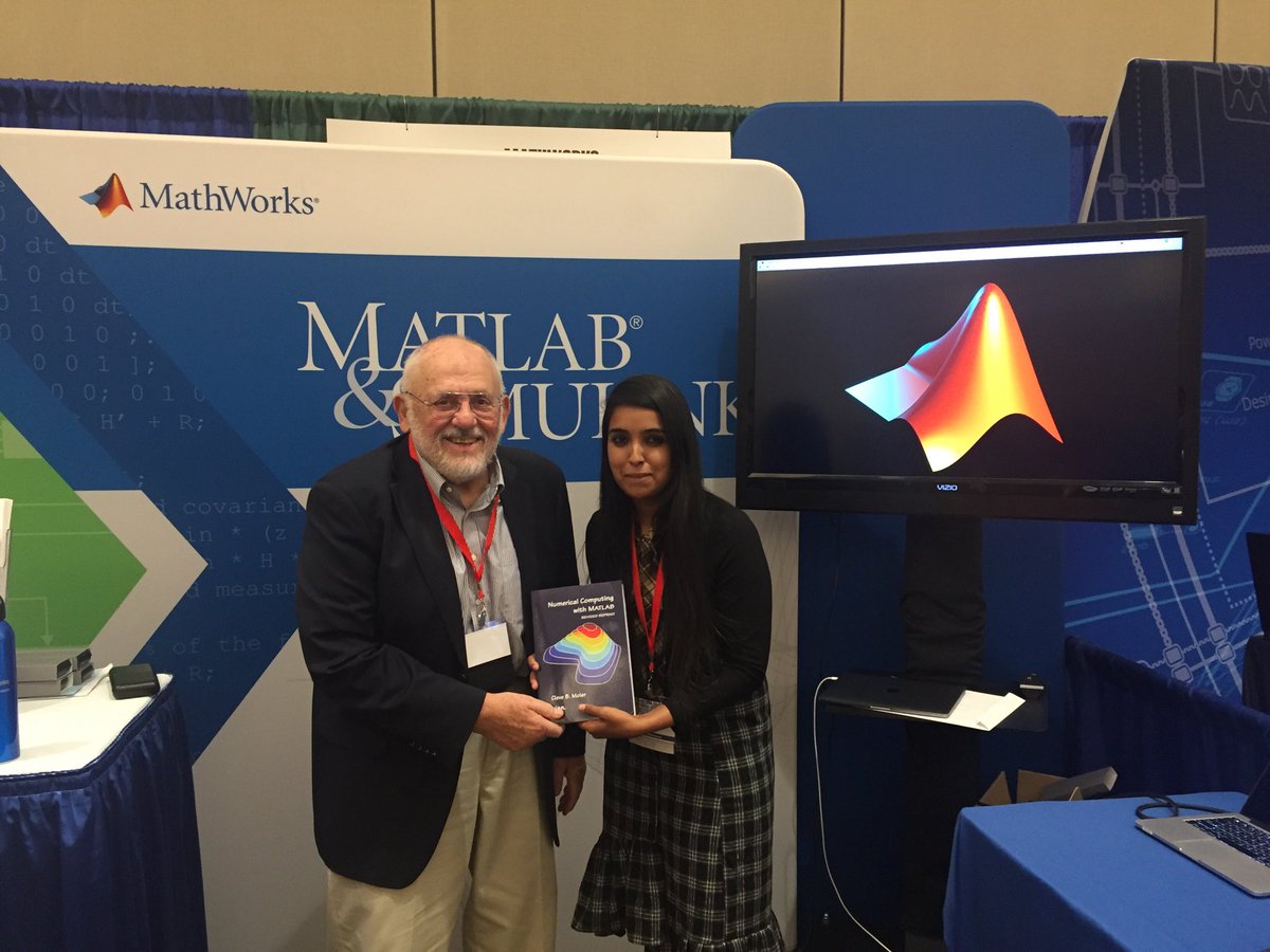 WeLiftAndShift's tweet image. MATLAB RT : RT avneethira: #weloveMATLAB Winners of the MathWorks social media challenge with Cleve Moler! Natalia Penaranda, Colombia 
Barbí Alvarez, Mexico 
Radhika Gunaji, Malaysia &amp;amp; Jordan Amstead, U.S.A #weefgedc2018 pboardman11 stephenfrail MathWor…