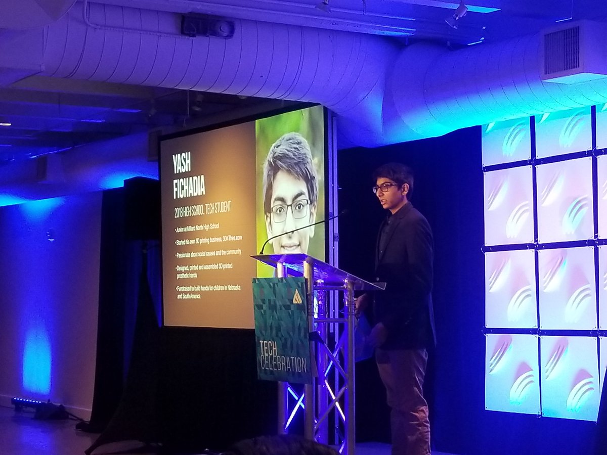 AIMInstituteOMA's tweet photo. Congrats to Yash Fichadia, @MillardNorthHS Junior - Tech Student Award!  #TechCelebration #Omaha https://t.co/T5p2ZgEVY5