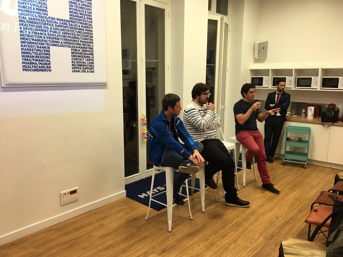DDDesignFR's tweet photo. @ORoudier @clem_bouillier @Lilobase @cyriux @Hays_France @yreynhout @gweinbach Et on finit notre soirée microservices en beauté avec un fishbowl panel a la française (chaque personne qui prends place sur scène a le droit a un verre ;-)  #DDDFR 

1000 mercis à nos speakers, à @HaysWorldwide &amp; Anne-sophie  pour leur accueil + @ORoudier pour son aide ! https://t.co/Ii2QuJSvTh