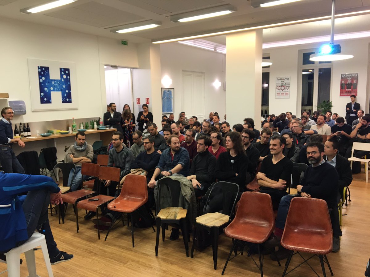DDDesignFR's tweet photo. @ORoudier @clem_bouillier @Lilobase @cyriux @Hays_France @yreynhout @gweinbach Et on finit notre soirée microservices en beauté avec un fishbowl panel a la française (chaque personne qui prends place sur scène a le droit a un verre ;-)  #DDDFR 

1000 mercis à nos speakers, à @HaysWorldwide &amp; Anne-sophie  pour leur accueil + @ORoudier pour son aide ! https://t.co/Ii2QuJSvTh