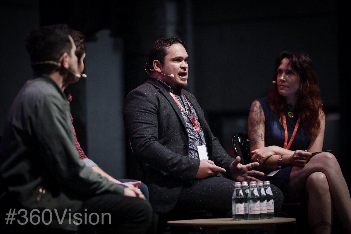 “Break the rules, experiment.” <a href="/LesterFrancois/">Lester Francois</a>. “With AR, test test test.” Saxon Dixon. “Wth First Nation VR, follow the Screen Australia Pathways and protocols doc. You don’t want to reshoot or reanimate.” Luke Briscoe. #360Vision <a href="/SydCityOfFilm/">Sydney City Of Film</a>