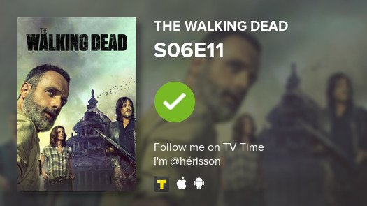satelerey's tweet photo. I've just watched episode S06E11 of The Walking Dead! #tvtime https://t.co/HkTKaT2xD2 https://t.co/OMVtkpeADt