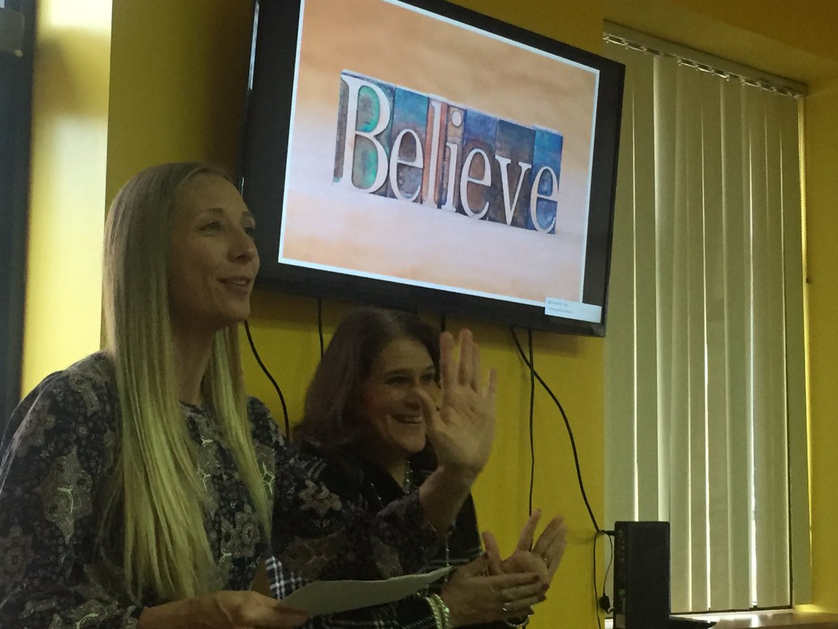 MASDSCHOOLS's tweet photo. Clarendon Elementary principal Andrea Kaplan introducing Rotary Club “Teacher of the Month” Bridget Christiansen.  Outstanding staff and strong community support make great schools in Mukwonago. #onemukwonago https://t.co/lCH552cP69