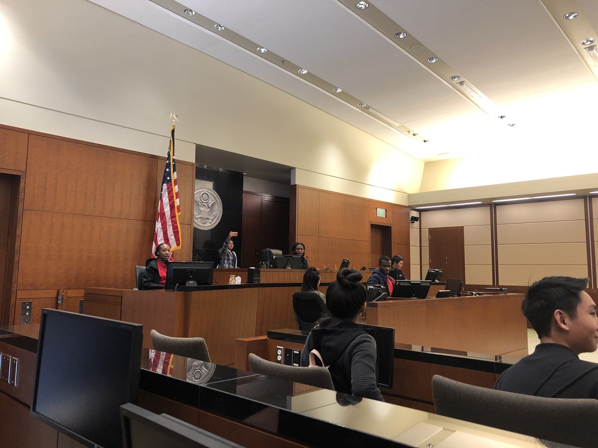 AfomeyaHailu's tweet photo. Had a great time at our field trip to the United States District Court Western District of Washington. We learned a lot about the court system, and the different positions involved! Excited to maybe go back another time to learn some more about it. #USGovernment #ShowcaseSchool https://t.co/G3rsdQYD2r