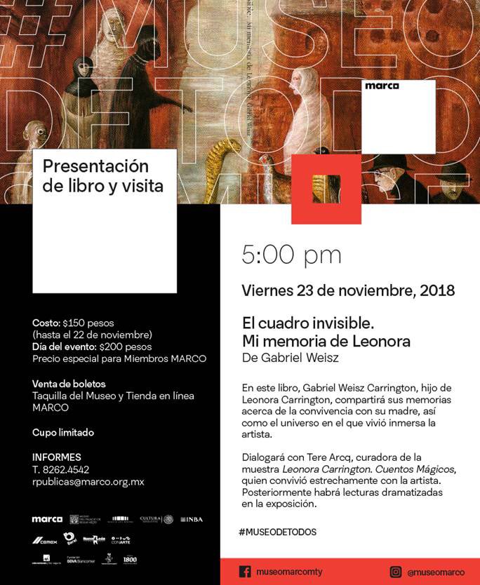 #LeonoraCarrington #museomarco #libro