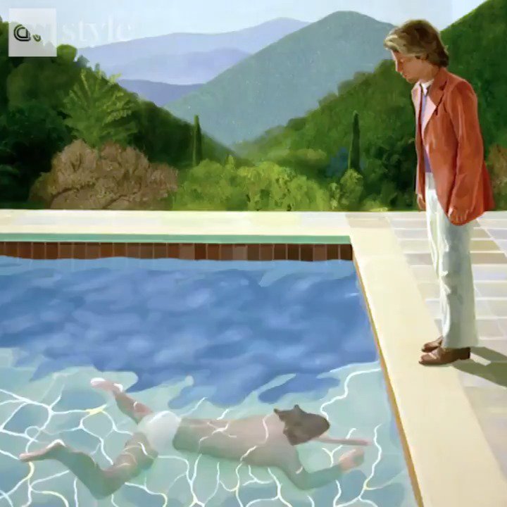 David Hockney S Portrait Of An Artist Pool With Two Figures Has Sold For 90 Million An David Hockney S Portrait Of An Artist Pool With Two Figures Has Sold For 90 Million An