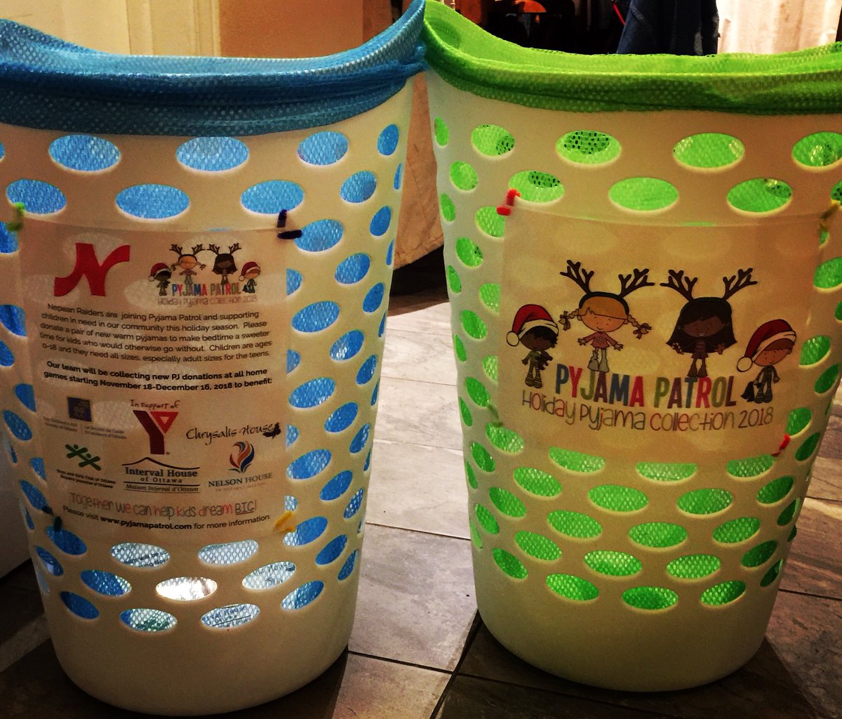 Raiders_Events's tweet photo. At our game on Sunday November 18 v @KanataLasers help us fill the @pyjamapatrol baskets with warm pjs for kids 0-18 years! https://t.co/icKWn7Yvhb