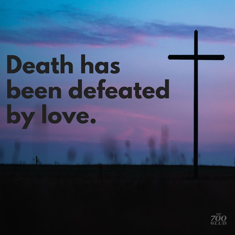 700club's tweet image. O death, where is your victory? O death, where is your sting? (1 Corinthians 15:55)