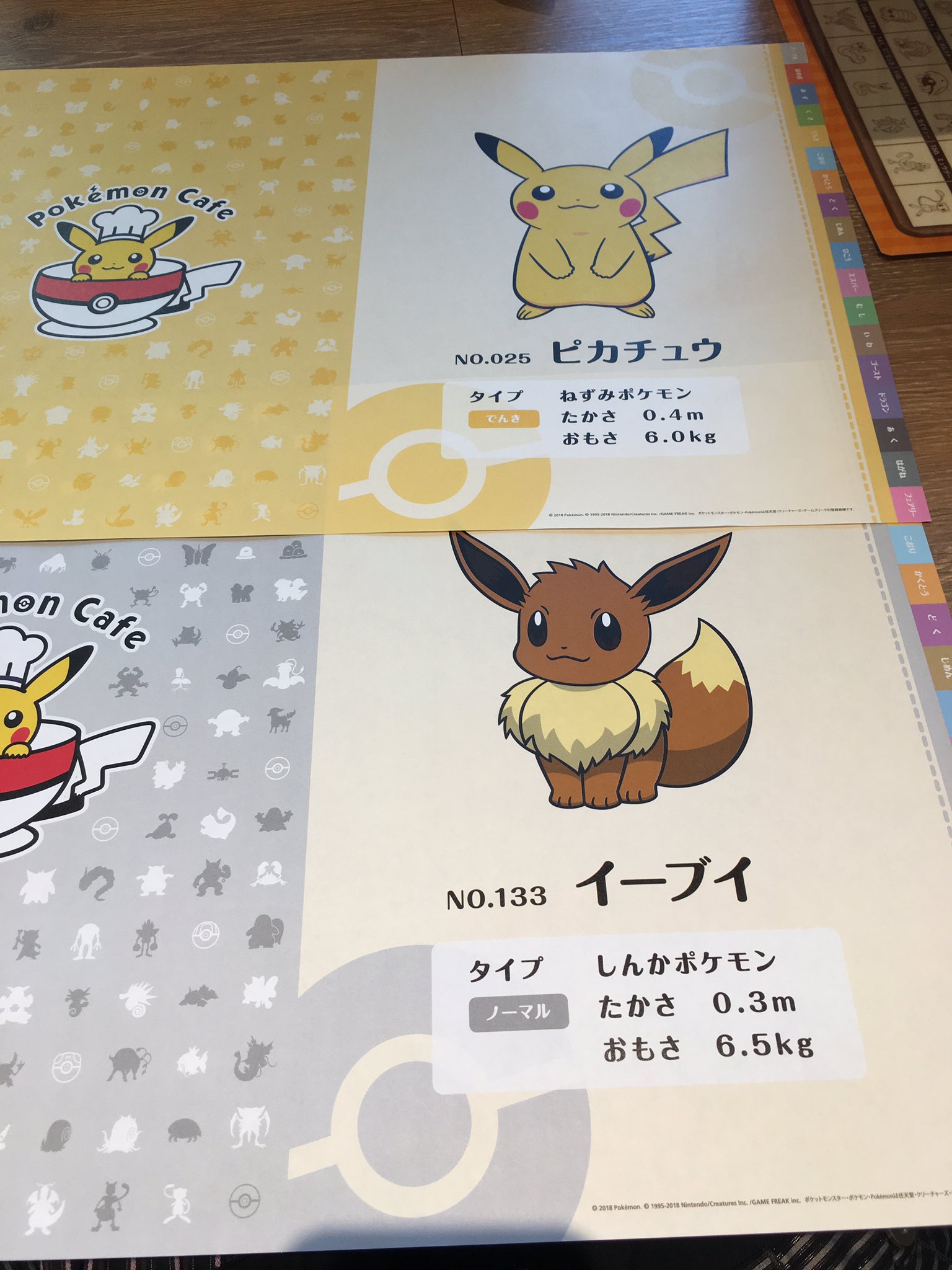 虹花 ピカチュウ イーブイ推しに朗報です ポケモンカフェのピカチュウ のプレートセットとイーブイのプレートセット頼むとランチョンマットもピカチュウとイーブイが貰えます 最初に敷いてあるランチョンマットとは別で更にもう1枚ずつ