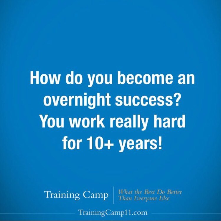A message to all of you who are out there working hard to do something great. Stay the course. Don’t give up. Real success usually takes time. Keep working. Keep striving. Keep loving, serving and caring. Eventually success will find you.