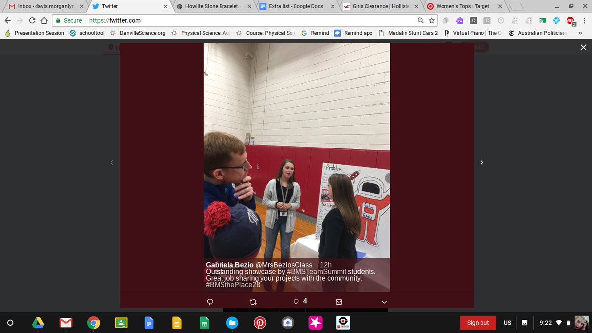 morganlyn03's tweet photo. Last night was amazing! Thank you to all the teachers,staff,and parents who came. It was such an amazing night im prod of my team and how well we worked and same for all the other teams! Grate job class of 2023! #BMStheplacetobe #classof2023 #Teamsummit https://t.co/MMZsckyTTU