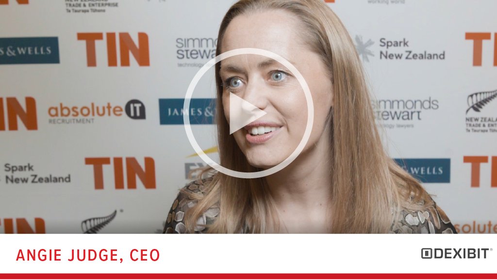 TIN100_NZ's tweet photo. In the first of our new Drivers of Success series, Angie Judge, #CEO of #Dexibit and one of our 2018 #Spark Early Stage Companies, talks about the importance of people and talent in the future growth of NZ's #tech sector. Watch Now: https://t.co/nd6nHXV1zr #TIN #CEOadvice https://t.co/aUDz9gagH2
