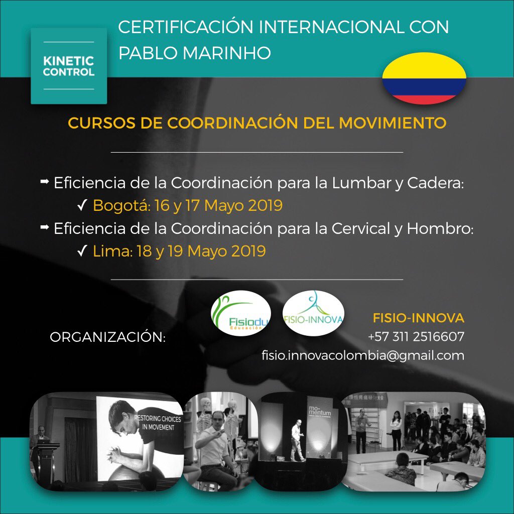 marinhopablo's tweet photo. ¡Por primera vez en Colombia! 🇨🇴@KineticControl going to Colombia for the first time in 2019! #kineticcontrol #educationinmovement #saludymovimiento #colombia #Bogota https://t.co/vmIdhFDHN5