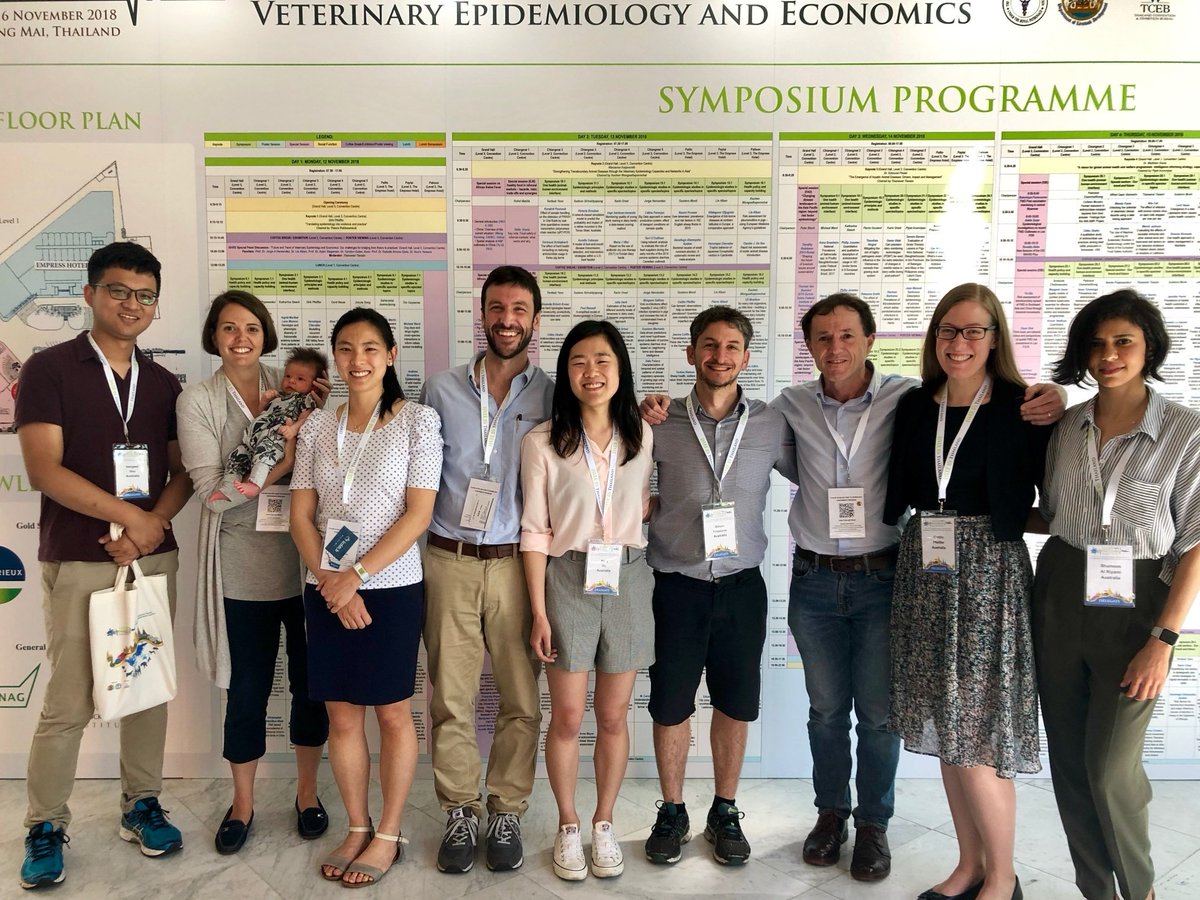 VE@M Vet Epi @FVASunimelb team at #ISVEE15 in Thailand: over 10 oral presentations, several posters, plus the work of our many collaborators from other institutions around the world - all up, a very successful and enjoyable trip! (missing from photo @petaleeh and @jpvillanuevac)