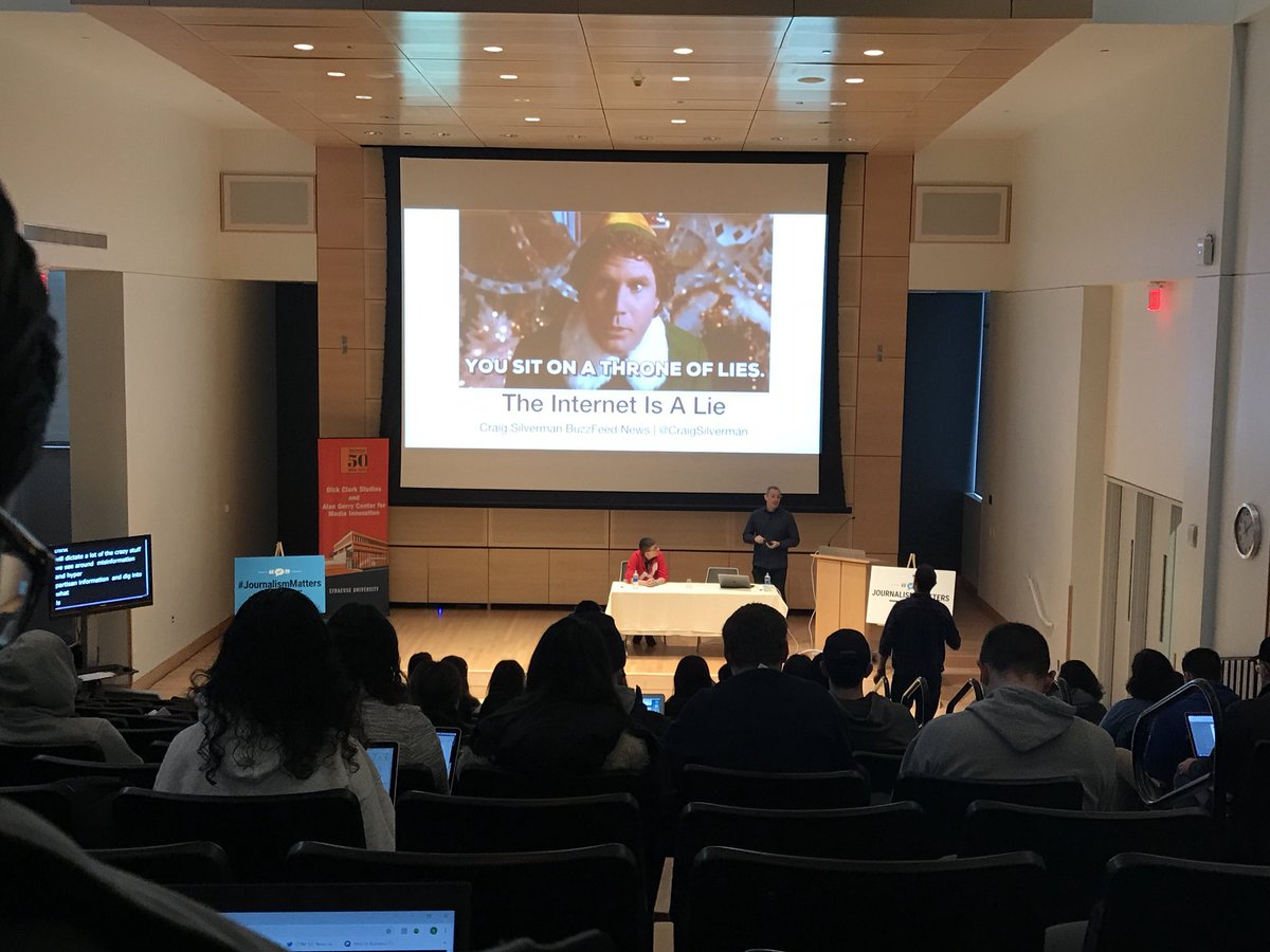 maxwgreenberg's tweet photo. It was exciting to hear from @CraigSilverman, a journalist at Buzzfeed. He gave a fascinating talk on the dangers of false information. #NHCOM https://t.co/AEYq7vHjjn