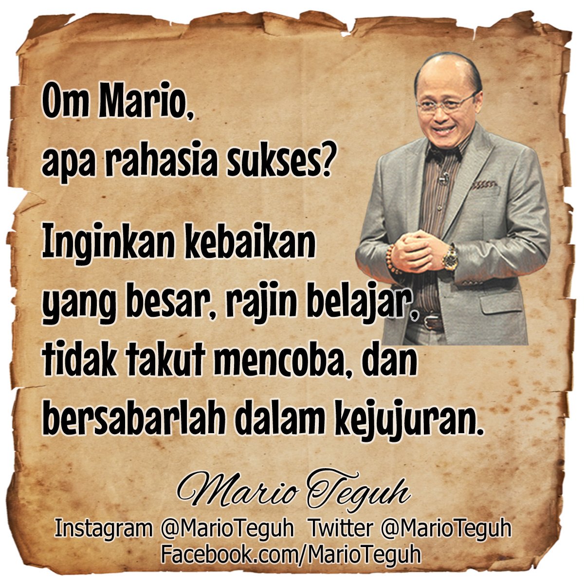Mario Teguh tweet media