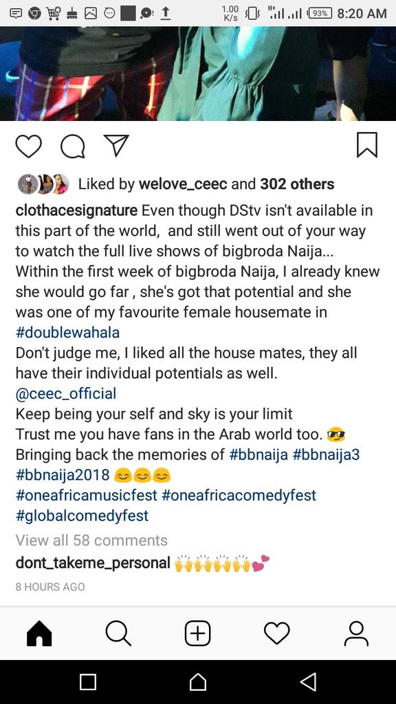 oyiwetega's tweet photo. These are the opinions that actually count and this is why she keeps getting it. Keep shining dear,  they are not ready 💕💕💕💕💕💕 #teamceec #BBNaija https://t.co/4w99uQIVpd