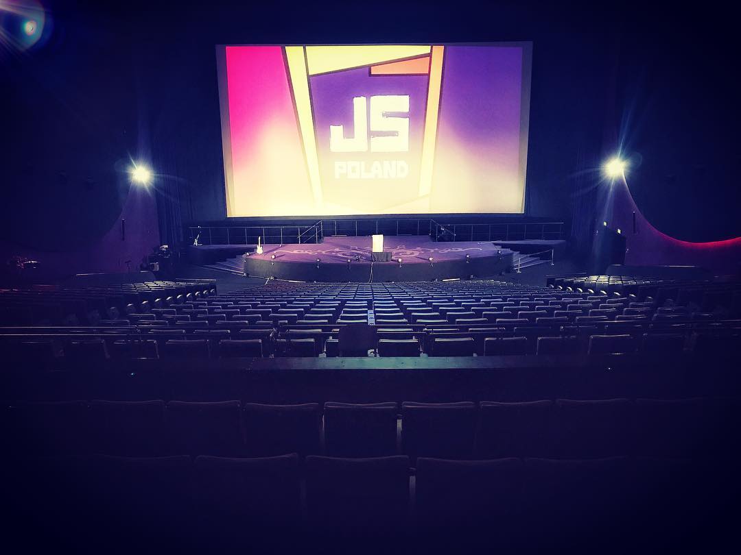 Good morning my Darlings ! We are waiting for you <a href="/jsPolandConf/">JS Poland Conf</a> Get ready because we will rock you ! — at Multikino Złote Tarasy. #jspolandconf