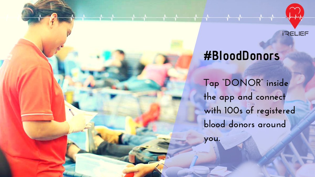 iReliefServices's tweet photo. Blood is always free with the #iRelief app. Tap βDONORβ inside the app and connect with 100s of registered blood donors around you. #OnlyatiRelief
Download the app now: https://t.co/UReEqGMiKK
#BloodDonors #BloodDonorFinder #FindBloodDonors https://t.co/wG26k5KhgG